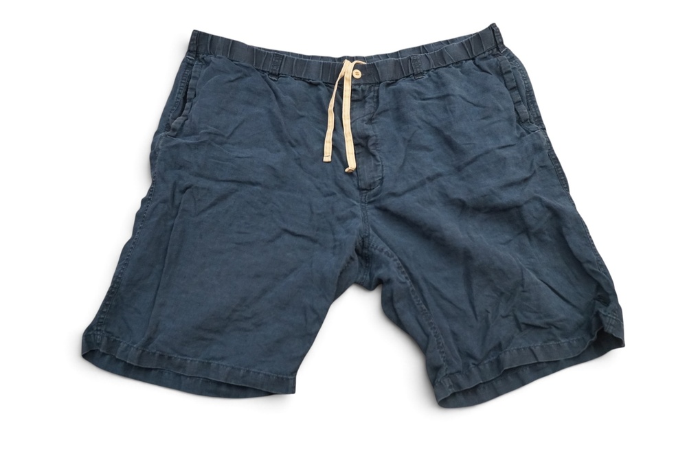Tommy Bahama Shorts Mens 3XLT Blue Linen Chino Elastic Drawstring 11 Inseam